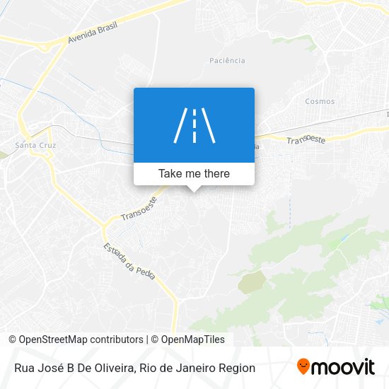 Rua José B De Oliveira map