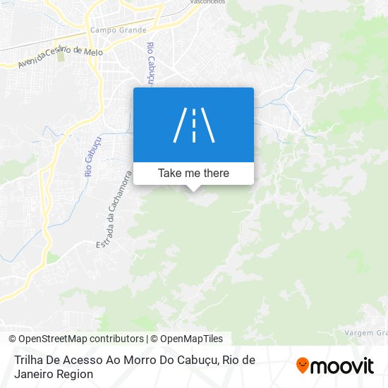 Trilha De Acesso Ao Morro Do Cabuçu map