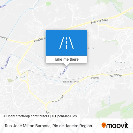 Rua José Milton Barbosa map