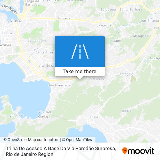 Trilha De Acesso A Base Da Via Paredão Surpresa map