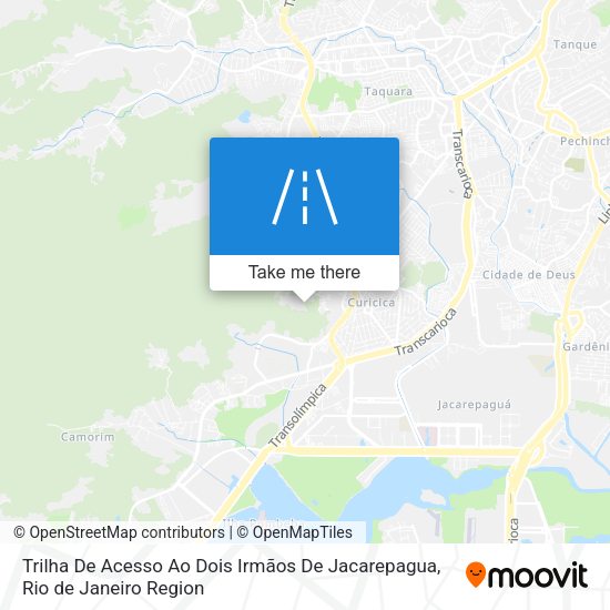 Trilha De Acesso Ao Dois Irmãos De Jacarepagua map