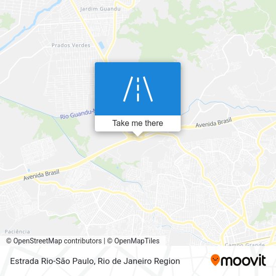 Estrada Rio-São Paulo map