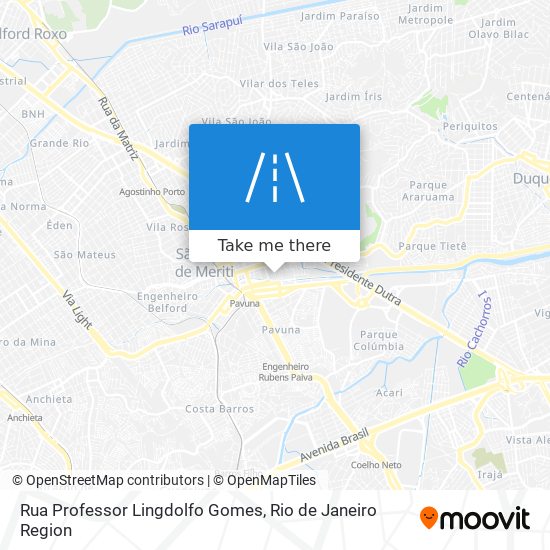 Mapa Rua Professor Lingdolfo Gomes