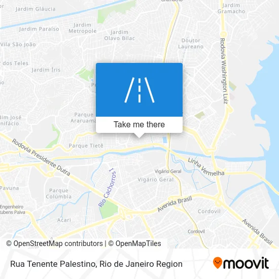 Rua Tenente Palestino map