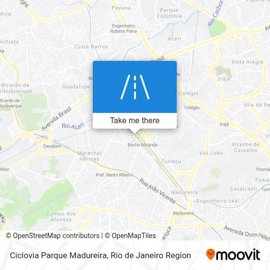 Ciclovia Parque Madureira map