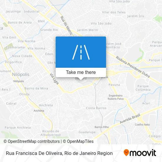 Rua Francisca De Oliveira map