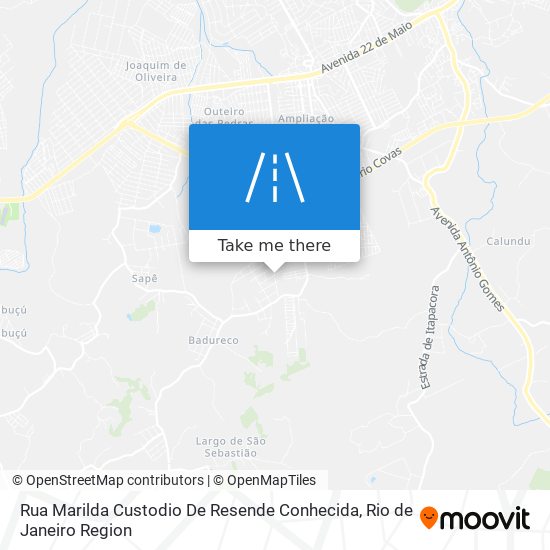 Mapa Rua Marilda Custodio De Resende Conhecida