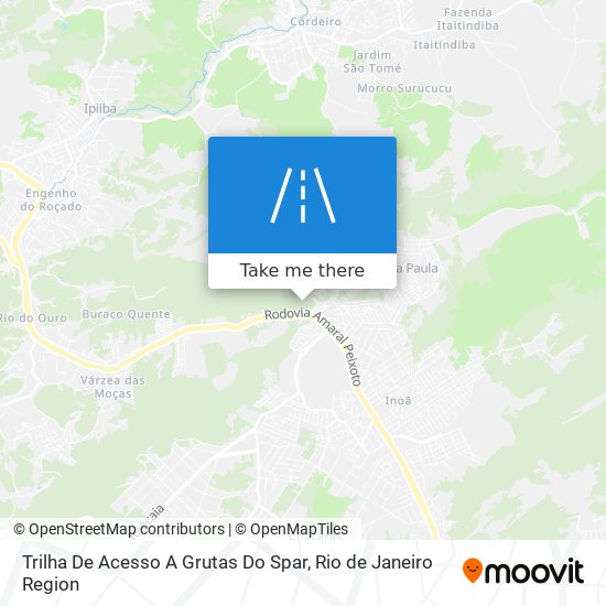 Trilha De Acesso A Grutas Do Spar map