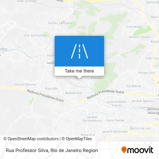 Rua Professor Silva map