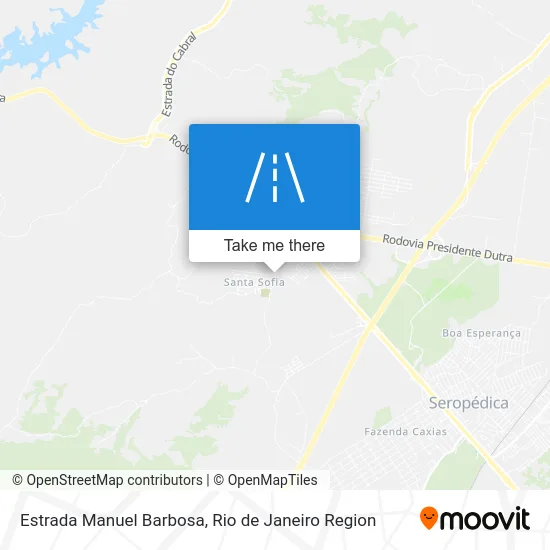 Estrada Manuel Barbosa map