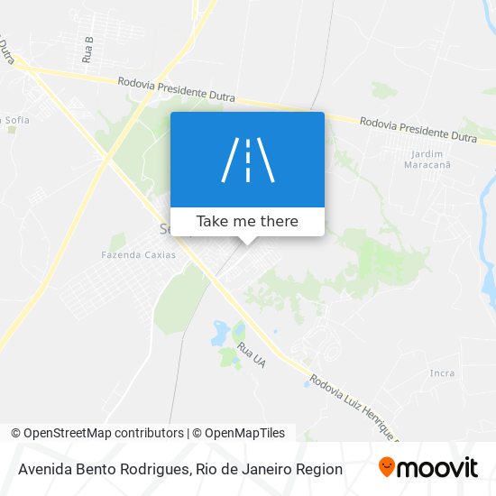 Mapa Avenida Bento Rodrigues