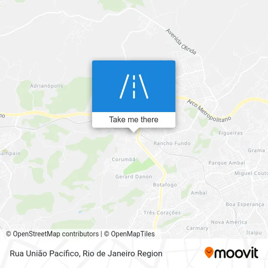 Rua União Pacífico map