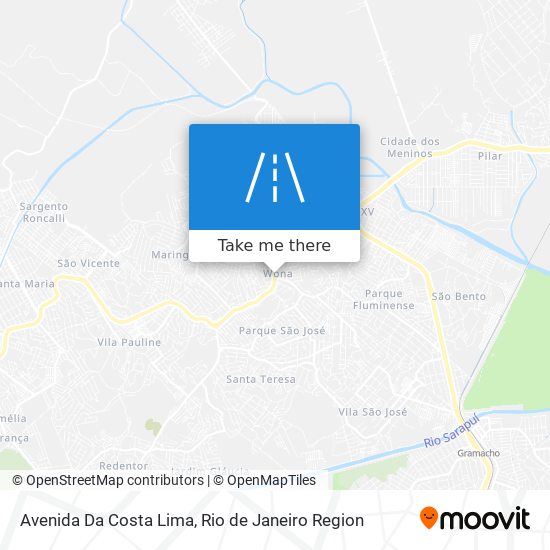 Mapa Avenida Da Costa Lima