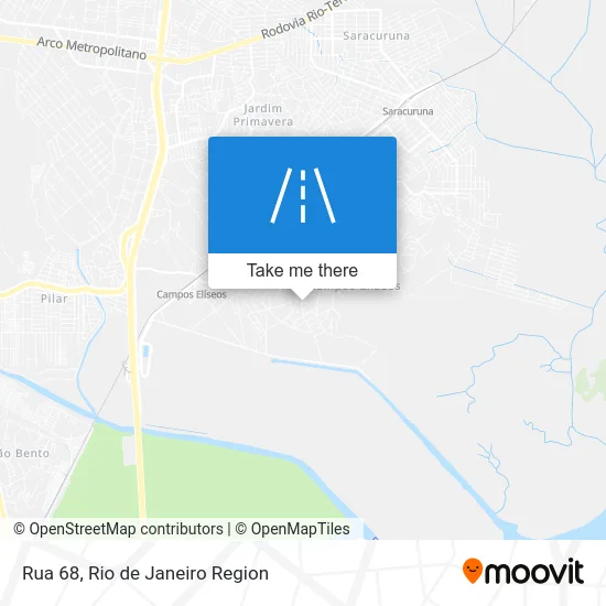 Rua 68 map