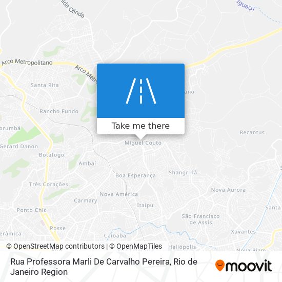 Mapa Rua Professora Marli De Carvalho Pereira