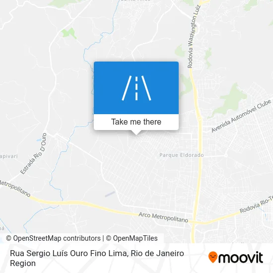Rua Sergio Luís Ouro Fino Lima map