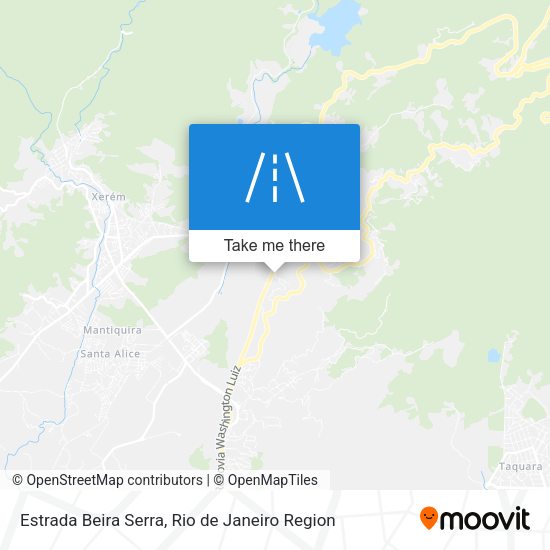 Estrada Beira Serra map