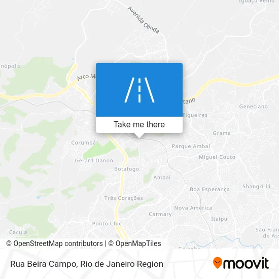 Rua Beira Campo map