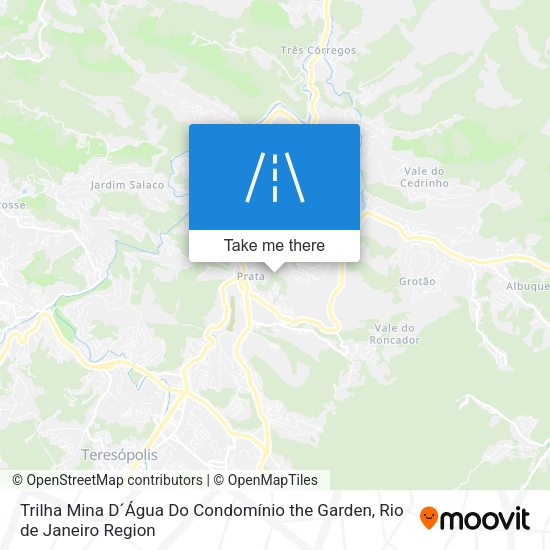 Trilha Mina D´Água Do Condomínio the Garden map