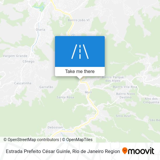 Estrada Prefeito César Guinle map