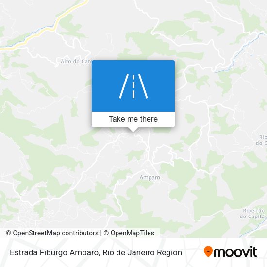 Estrada Fiburgo Amparo map