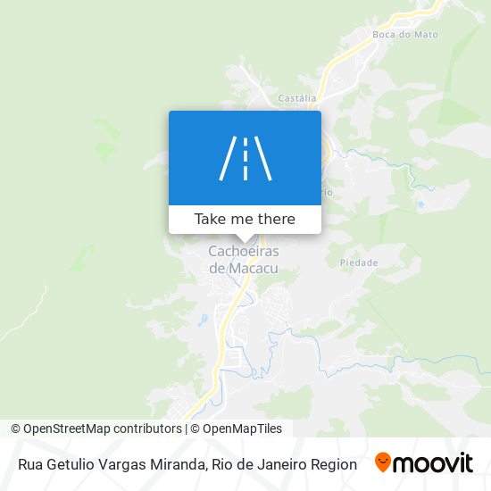 Mapa Rua Getulio Vargas Miranda