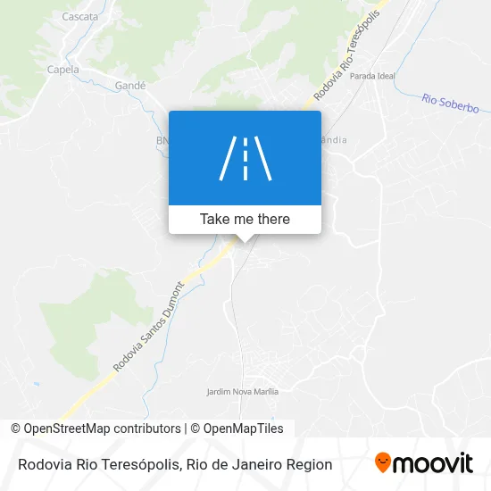 Rodovia Rio Teresópolis map