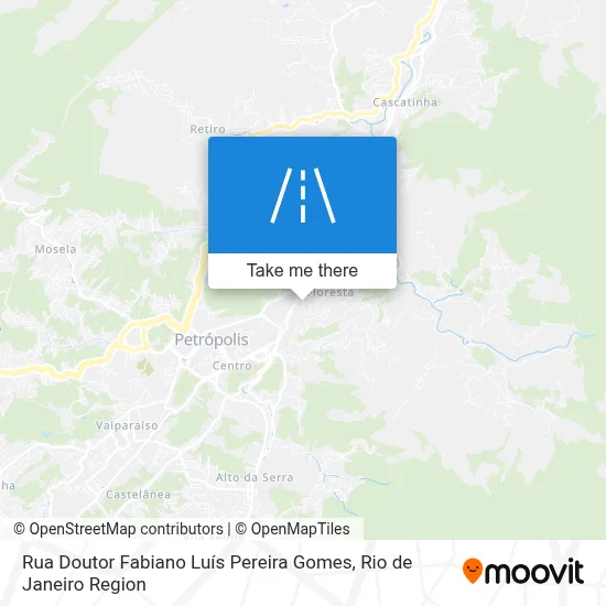 Rua Doutor Fabiano Luís Pereira Gomes map