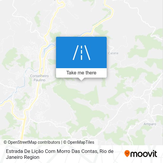 Estrada De Lição Com Morro Das Contas map