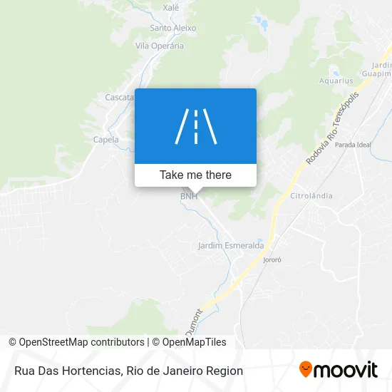 Rua Das Hortencias map