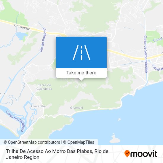 Trilha De Acesso Ao Morro Das Piabas map