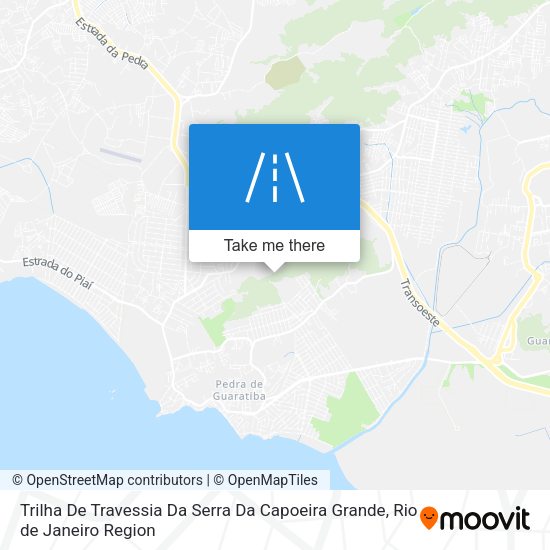 Trilha De Travessia Da Serra Da Capoeira Grande map