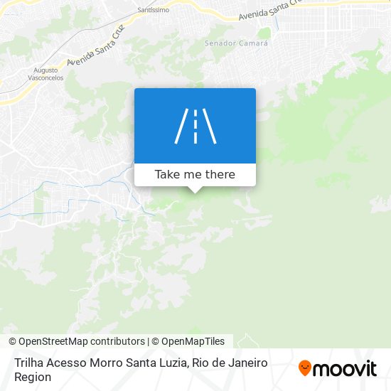 Mapa Trilha Acesso Morro Santa Luzia