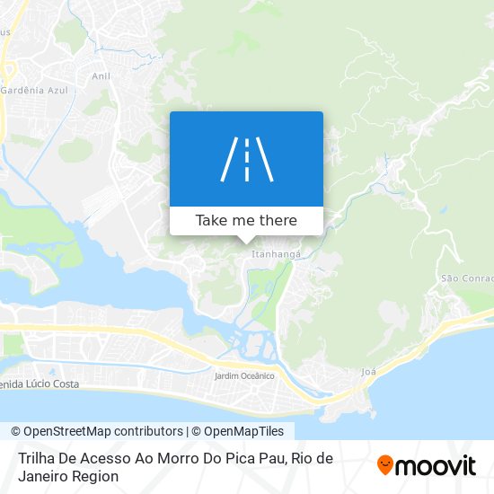 Trilha De Acesso Ao Morro Do Pica Pau map