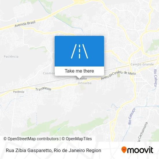 Rua Zíbia Gasparetto map