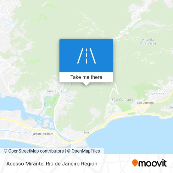 Acesso Mirante map