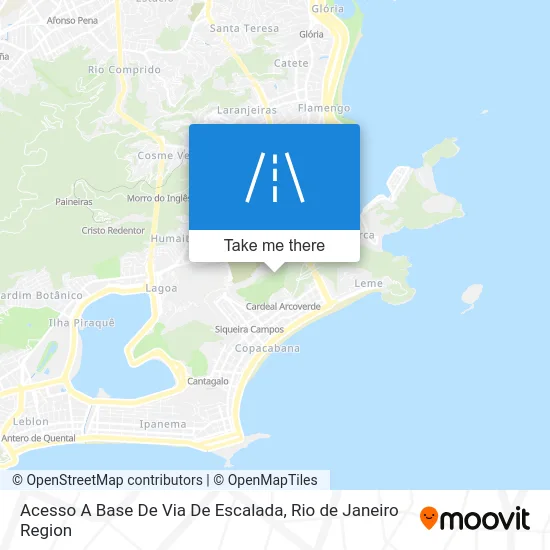 Acesso A Base De Via De Escalada map