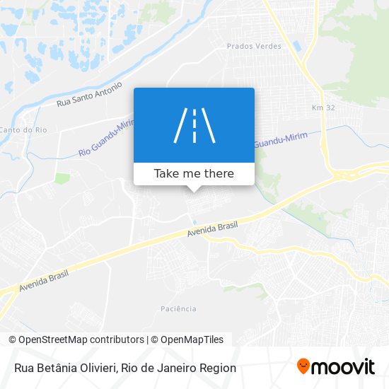 Rua Betânia Olivieri map