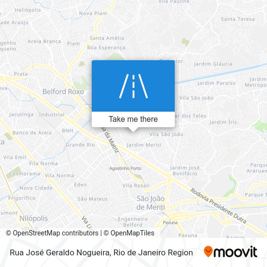Rua José Geraldo Nogueira map