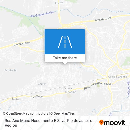 Mapa Rua Ana Maria Nascimento E Silva