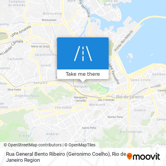 Mapa Rua General Bento Ribeiro (Geronimo Coelho)