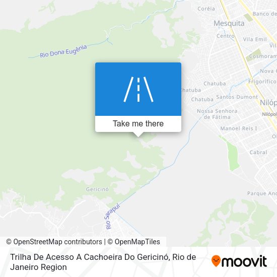 Trilha De Acesso A Cachoeira Do Gericinó map