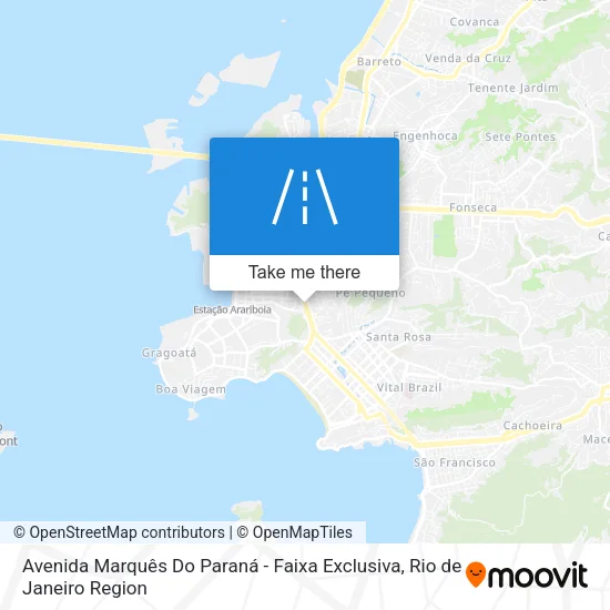 Avenida Marquês Do Paraná - Faixa Exclusiva map
