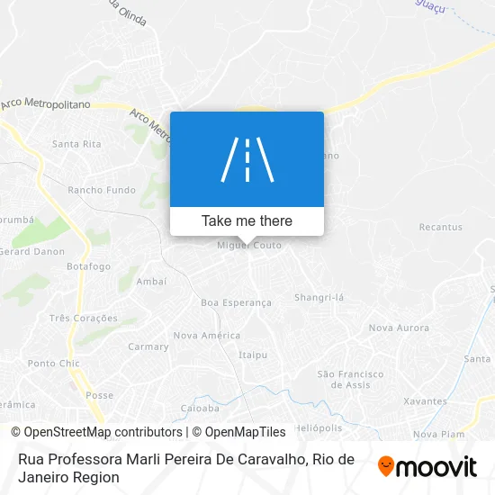Rua Professora Marli Pereira De Caravalho map