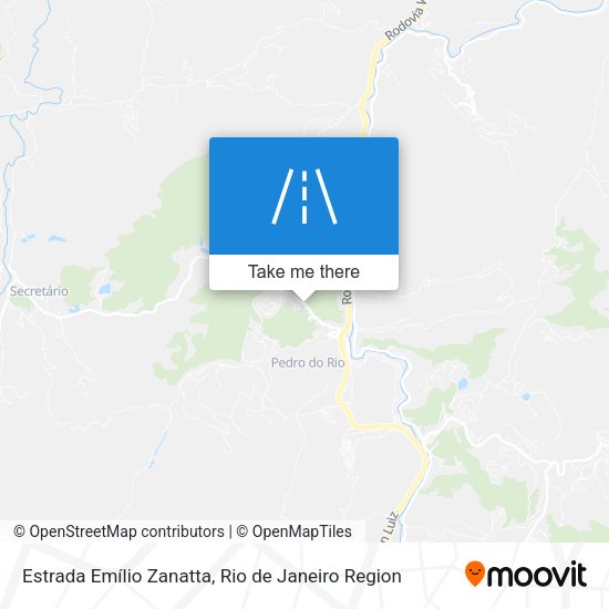 Estrada Emílio Zanatta map