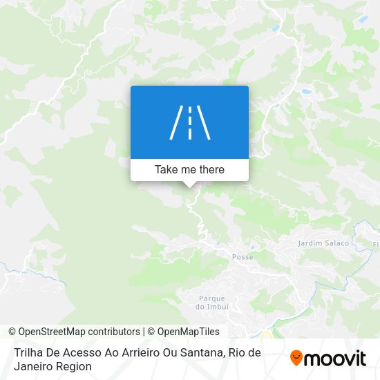 Trilha De Acesso Ao Arrieiro Ou Santana map