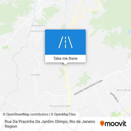 Rua Da Pracinha De Jardim Olimpo map