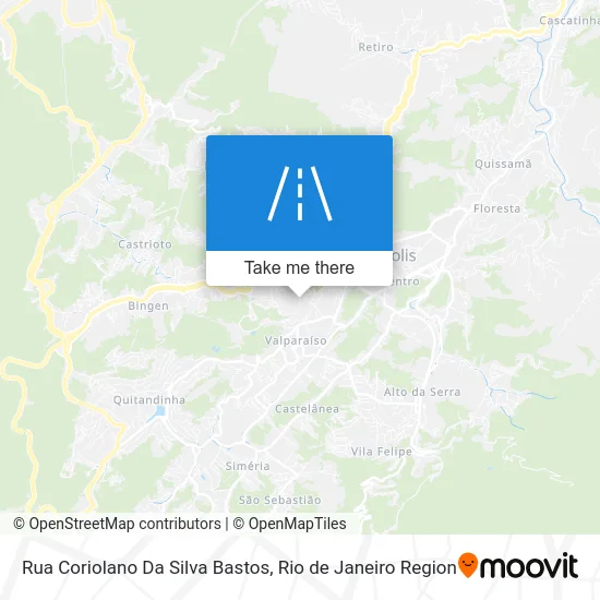 Rua Coriolano Da Silva Bastos map
