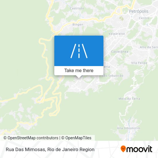 Rua Das Mimosas map