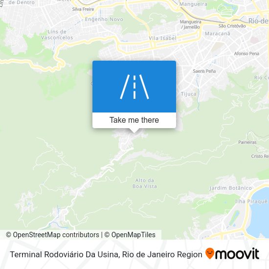 Terminal Rodoviário Da Usina map